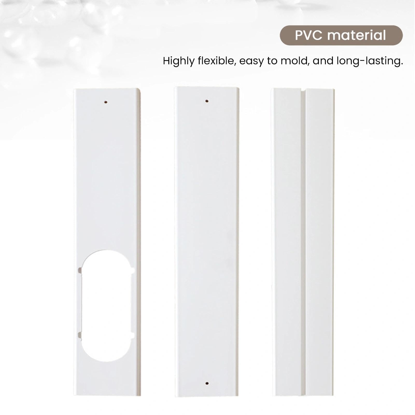 Kit de ventilación portátil para ventana de CA, sello universal ajustable de 55 a 160 cm, manguera de escape de 15 cm para ventanas horizontales y verticales