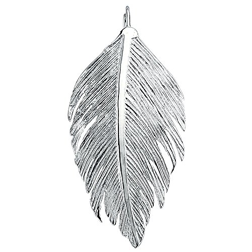 Preisvergleich Produktbild Vinani Anhänger Feder glänzend Sterling Silber 925 Vogel Flügel 2AFD-EZ