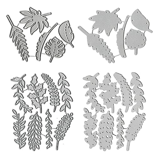 FAZHBARY 13 PCS Leaves Metal Die Cuts for Card Making Leaf Cutting Dies Maple Leaf Die Cut Shapes Leaf Dies for Paper Crafting DIY Embossing