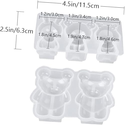 Miniatura 2 de Ciieeo 2pcs Doll Silicone Mold Bunny Mold Bunny Cake Mold Molde De Silicona Para Resina Cake Mould Chocolate Molds DIY Baking Molds Bear Molds Self