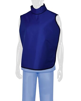 QuickShip Dental Radiation Lead Apron 0.25 mm Pb Eq Nylon Blue