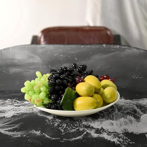 Nappe rectangulaire en lin abstrait pour table de salle à manger rustique - 6