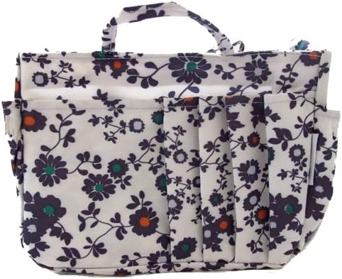 The Plaid Purse Bag Organizer - Purple Flowers