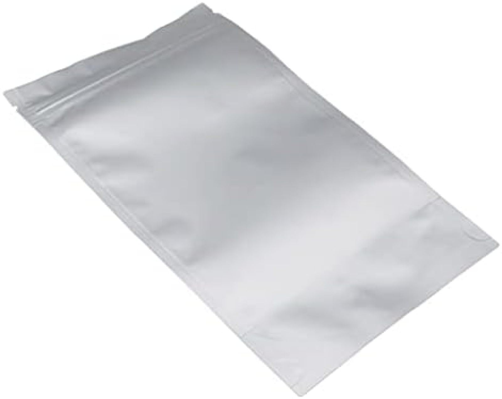 Mylar-Folie Standbodenbeutel, 100 Stück, wiederverschließbar, mit Reißkerbe, 16 x 24 cm, wiederverwendbar für Snacks und verpackte Waren