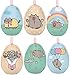 Pusheen Tin Easter Egg Assortment - 6 Different Eggs - Opens to hold items/candy and can hang as an ornament