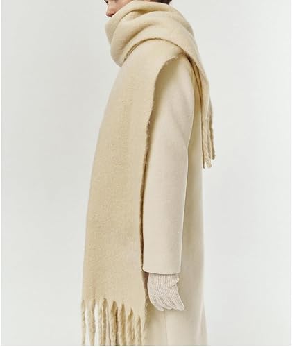 Miniatura 3 de Bufanda grande y gruesa a cuadros, colorida, bufandas gruesas de gran tamaño, suave y grande, de lana de cachemira, manta cálida de invierno para