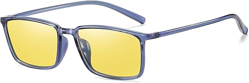 DUCO Las mujeres redondas polarizadas visión nocturna conducción antideslumbrante amarillo gafas polarizadas reducen el deslumbramiento y mejoran la