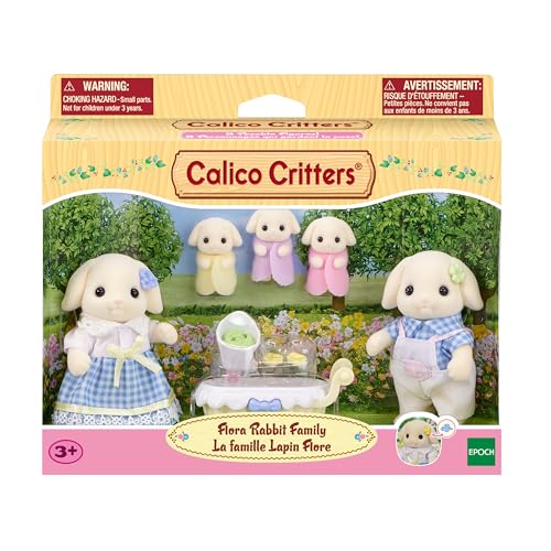Calico Critters Flora Rabbit Family - Set of 5 Collectible Doll Figures for Children Ages 3+ - Thumbnail 2