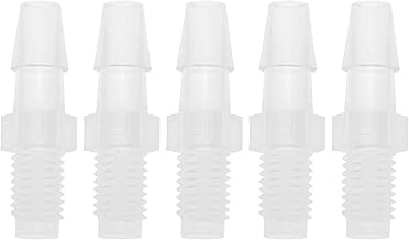 Racordo A Innesto Per Tubo In Plastica 3/16" OD 1/4"NPT Filetto Maschio Connettore Tubo Dritto Trasparente 5 Pz