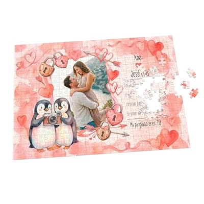Puzzle Personalizado para San Valentín - Foto y Nombres - Varios Tamaños (Rojo, 192 Piezas) | Ya disponible en tu tienda friki favorita! En mundofriki.es!