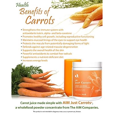 AIM Just Carrots for great carrot juice net wt,14.1oz/400g by AIM International