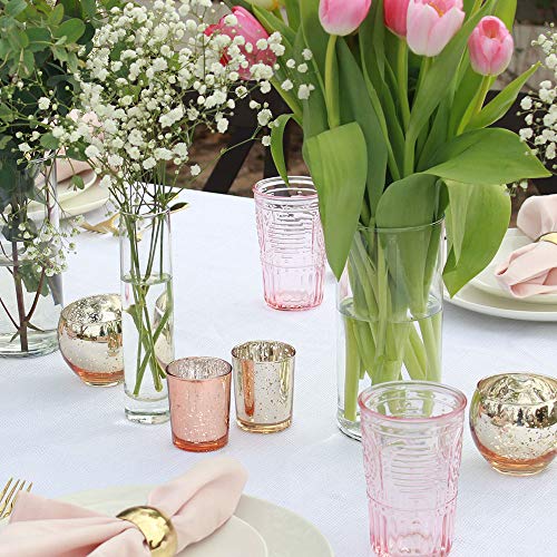 Just Artifacts 2.75-Inch Speckled Mercury Glass Votive Candle Holders (100Pcs, Gold) #TOP4
