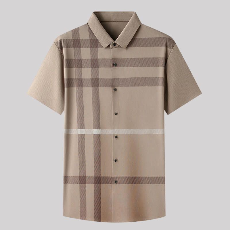 Chemise homme manches courtes ample décontractée et fluide - 5