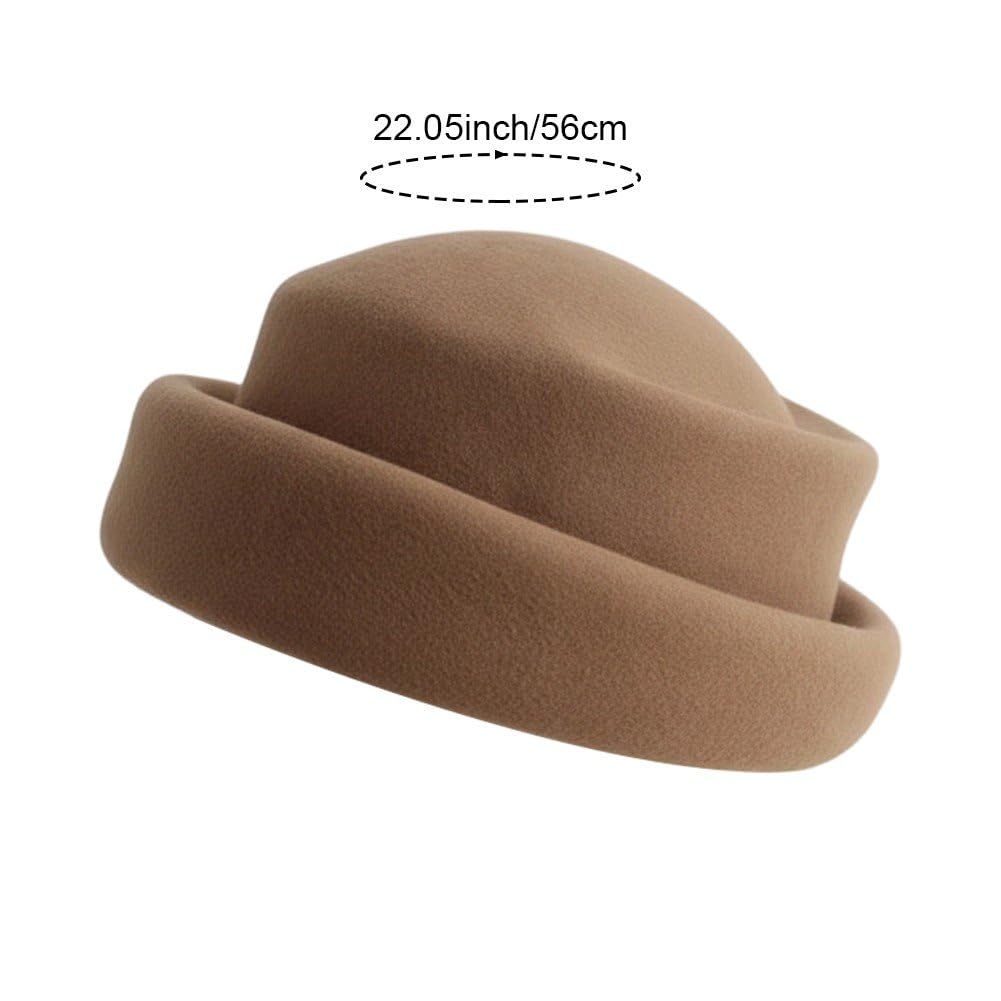 Tocado De Fieltro De Lana para Mujer, Bonito Sombrero De Copa, Tocado De Sombrerería, Sombrero De Base para Uso Informal.