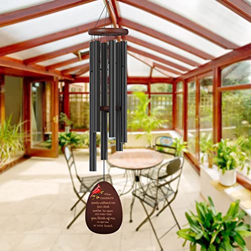 Memorial Wind Chimes for Outside, Sympathy Cardinal Wind Chimes for Loss of Loved One,in Memory of a Loved One Like Mother & Father,Cardinal & Sympathy Gifts Basket for Bereavement,Condolence,Funeral by Suntimber - Image 2