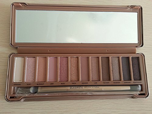 1pcs Hot 2014 new NAKE 3 Makeup Glitter Eyeshadow Palette Cosmetics Latest 12 Color NK3 Brand eye shadow Brush Make up Set