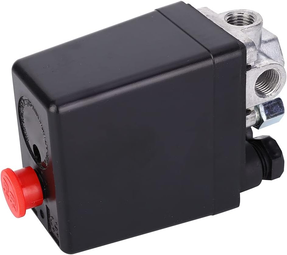 Air Compressor Pressure Switch Air Compressor Valve Control Air Pressure Controller Valve Switch Gas Regulator Vertical Single Phase Four Way 220V 8KG Mechanical Pneumatic Tool