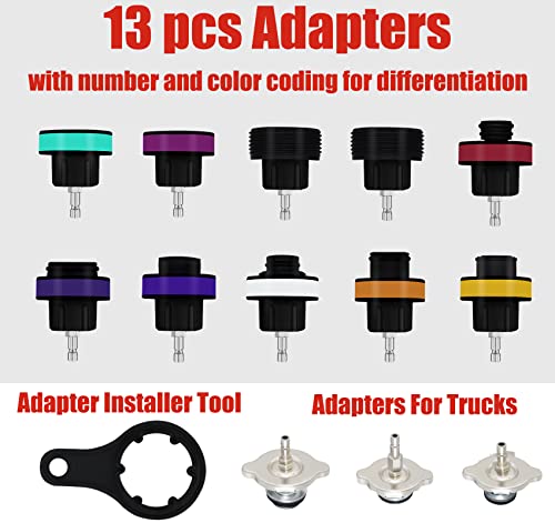 Autowanderer Tool Radiator Pressure Tester Coolant Pressure Tester Kit With 18 Pcs Universal Adapters For Cooling System Leak Test #TOP1