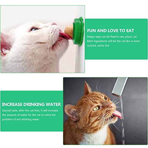 TEHAUX Bola de doces para gatos - 3 peças de lanche para gatos lambendo bola de açúcar, bola de pare