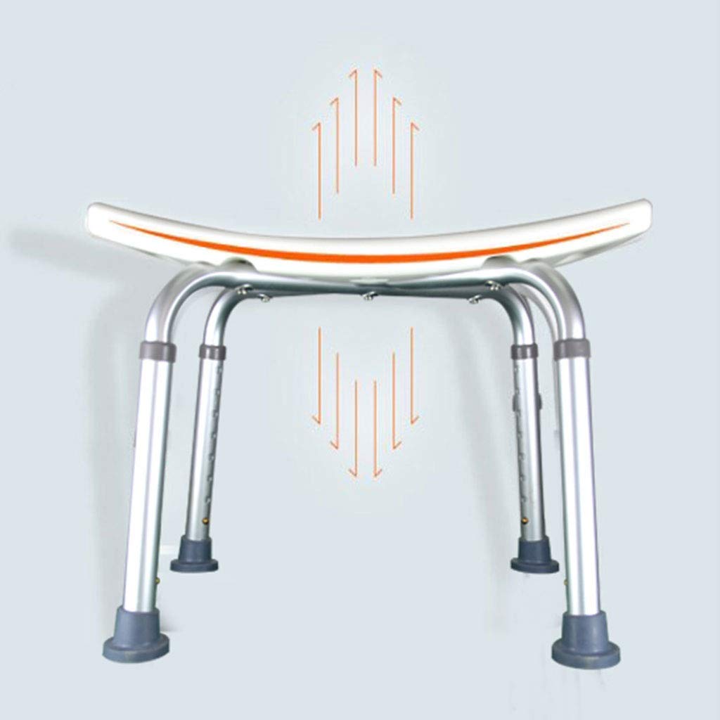 Taburete de Respaldo de Aluminio con apoyabrazos, Ancianos curvos, Mujeres Embarazadas, Ducha, cojín Antideslizante, Silla Grande con Ventosa Taburete de Ducha Asiento de Ducha Asientos de d