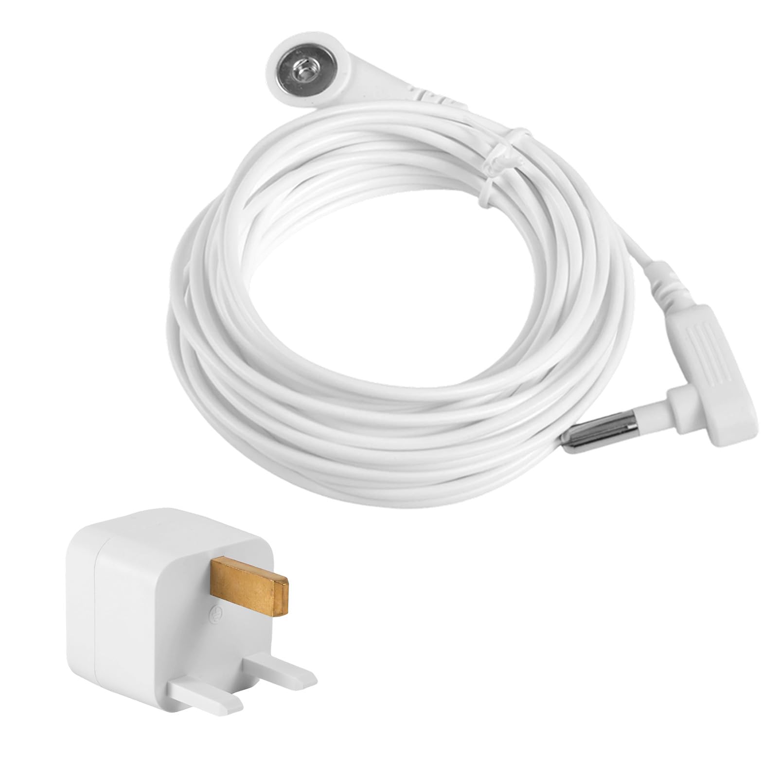 BTFO Grounding Plug Adapter with 15ft/460cm Cable, Universal Safety Grounding Socket Plug Earthing Socket Adapter for Bed Home & Travel