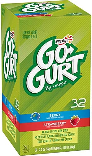 Yoplait Go-gurt Low Fat Yogurt, Strawberry and Berry
