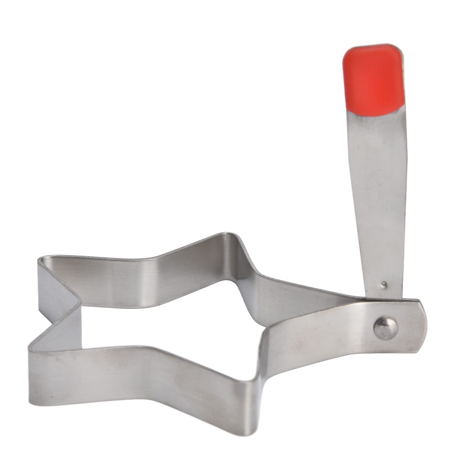 Egg Shaper, High Hardness Fine Crafts Egg Pancake Rings Stainless Steel Five Pointed Star Quality Assurance with Silicone Cover for Home for Restaurant