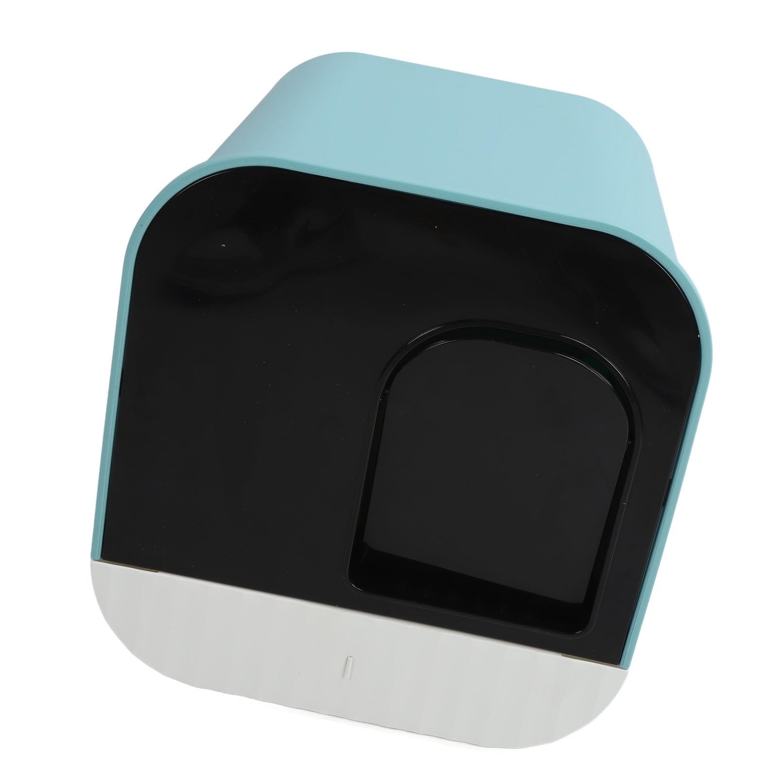 Arenero cerrado para gatos con control de olores, bandeja grande con tapa para gatitos, inodoro tipo cajón para gatos con pala para (Azul)