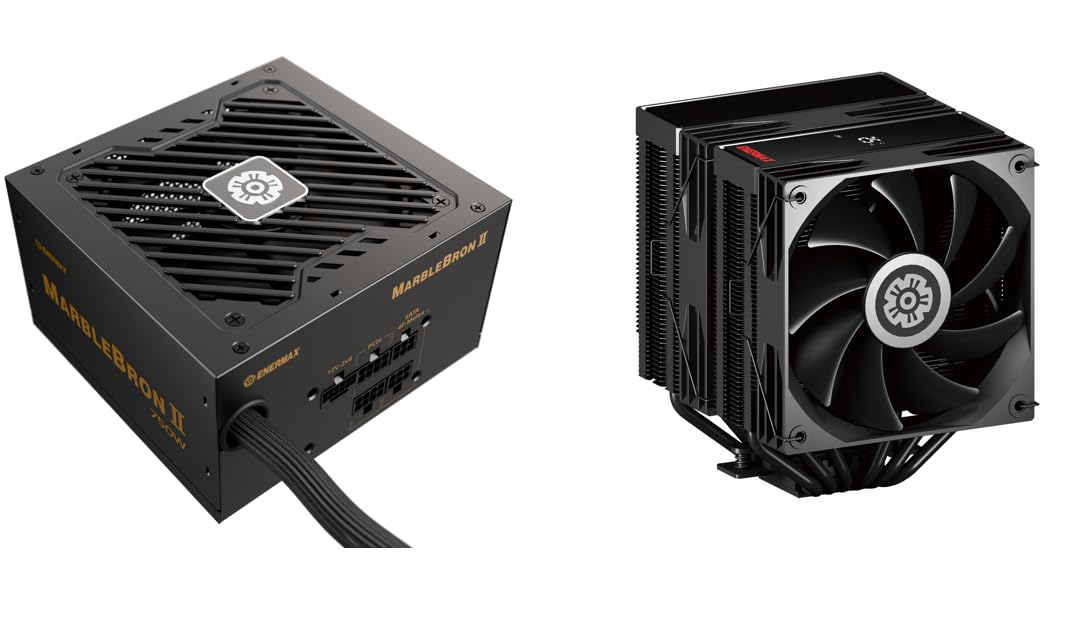 ENERMAX MARBLEBRON II 750 Watt modulares 3.1 ATX Gaming Netzteil 80PLUS Bronze & ETS-TD60D CPU Dual-Tower Kühler mit Digitalstatusanzeige Bundle; EMB750-TD60D