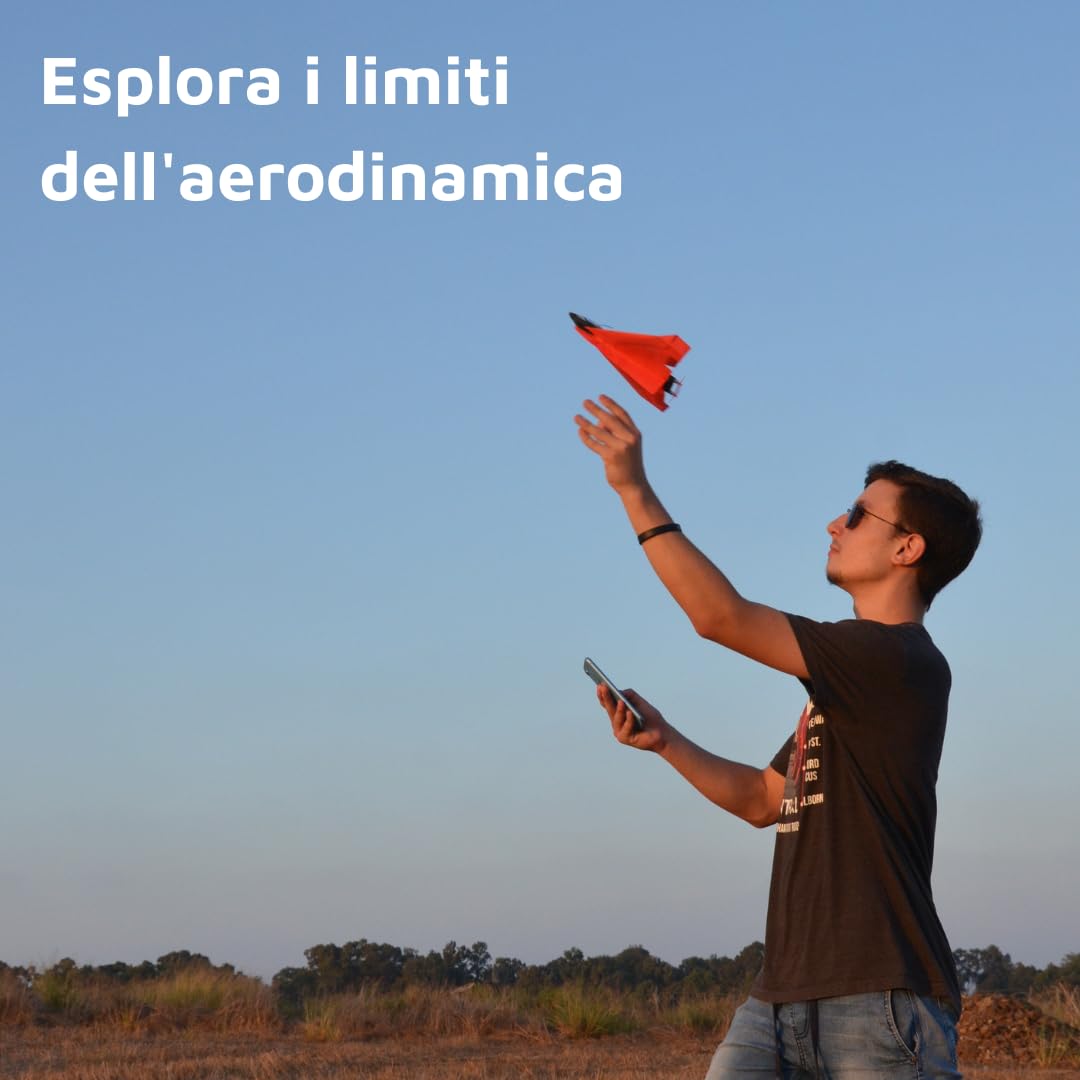 POWERUP 4.0. Set aereo di carta controllato da smartphone di nuova generazione. Facile da usare grazie alla funzione pilota automatico e al giroscopio integrato. Per tutti i piloti amatoriali e piloti
