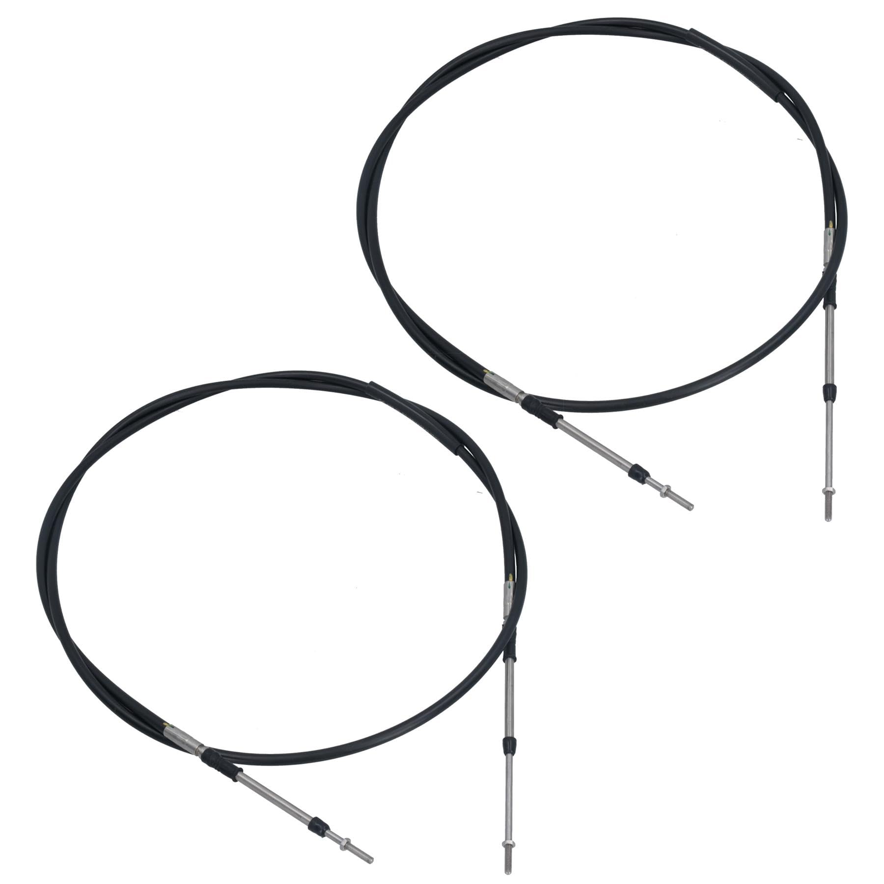 AB Tools 2pk Multiflex Boat Engine Control Cable 8ft for Yamaha Suzuki Honda Tohatsu Outboards
