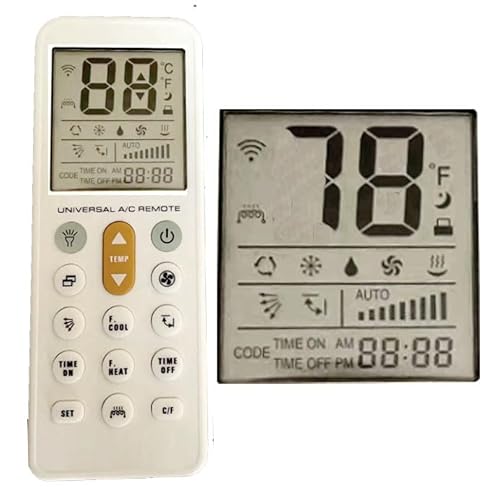 Replacement Universal Air Conditioner Remote for All Brands of Air Conditioner (Fahrenheit and Celsius Display)