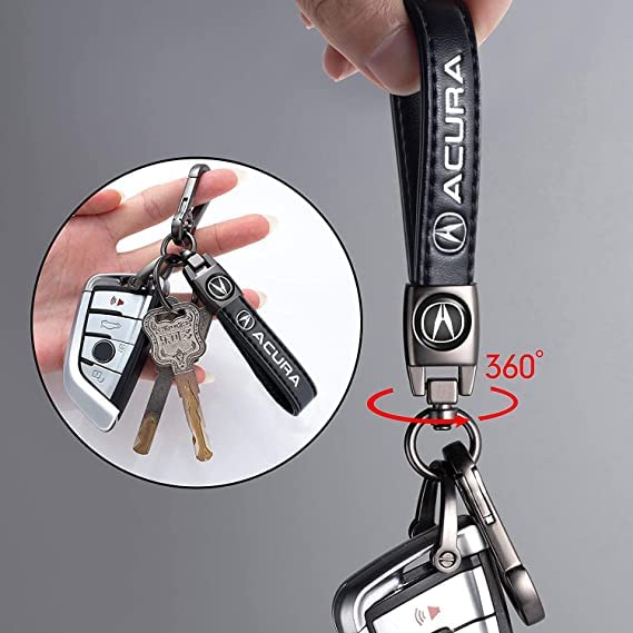BFIVEANTE Leather Keychain Set for Acura