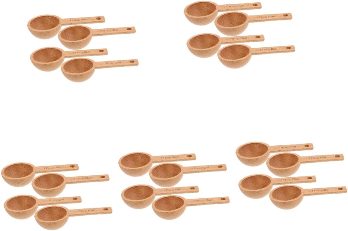 PRETYZOOM 20pcs Coffee Scoops Measuring Spoon for Coffee Tea Spices and Sugar Sturdy Smooth Convenient Kitchen Accessory