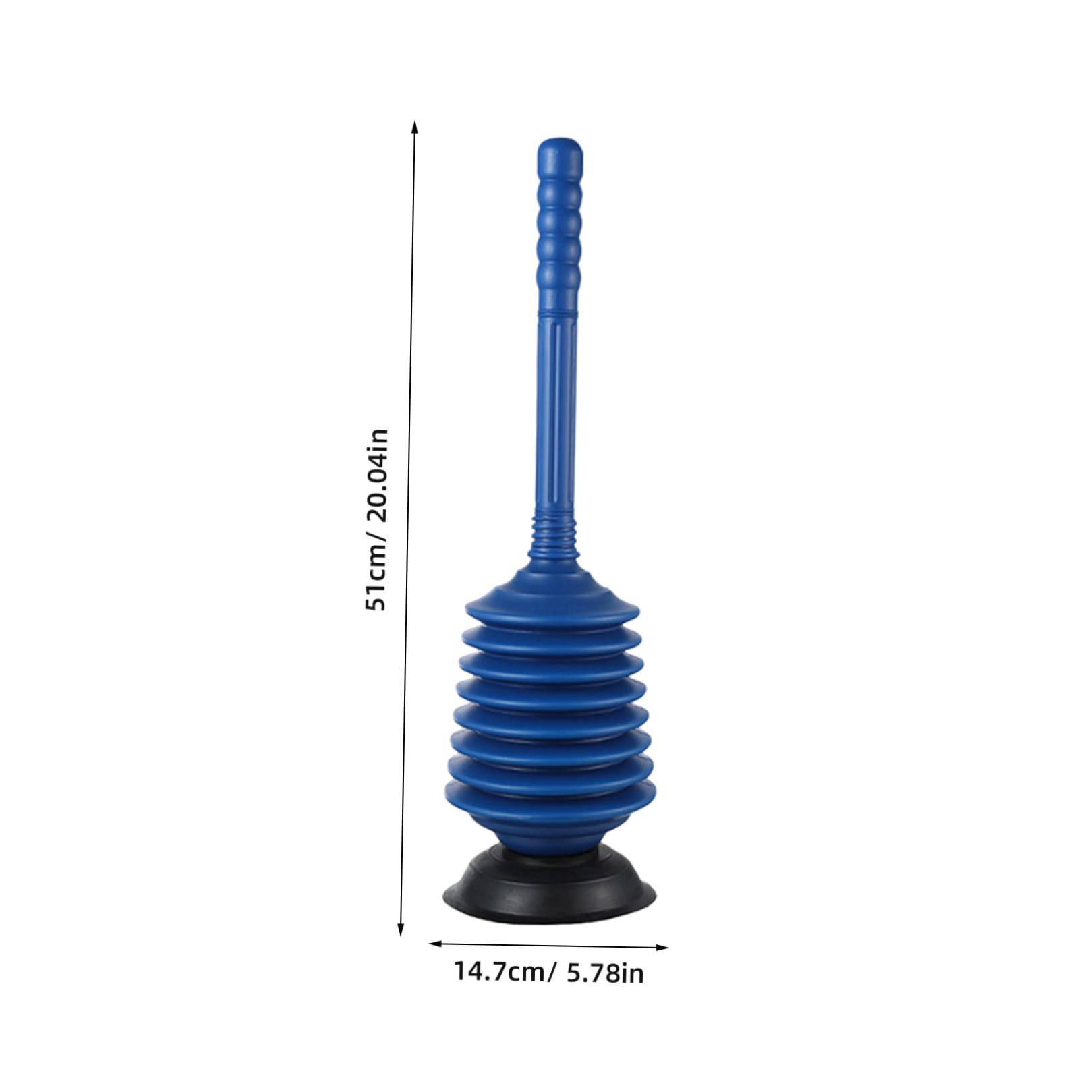 Zerodeko Desatascador Color Azul Succión de Alta Presión para Inodoros Material PP Resistente Adecuado para Desatascar Tuberías en Baños y Cocinas