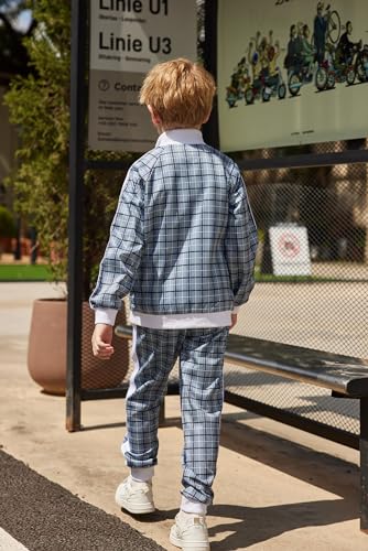 Arshiner Boy's Active Tracksuits Sets Full Zip Sports Jogging Suits Athletic Running 2 Piece Sweatsuits for 5-13 Years4