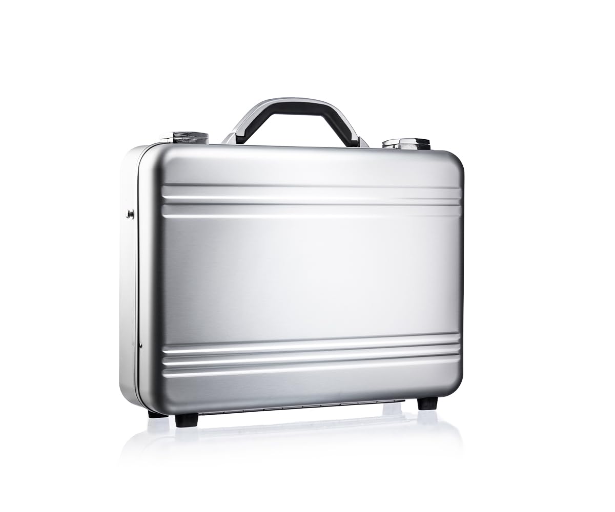 Maletín CW-022 de aluminio de alta calidad, seguro, ligero, duradero, multifuncional, con un divisor y bolsillos para profesionales, viajes y protección de equipos