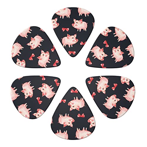 Red Cute Piggy Lot de 6 médiators pour guitare acoustique, guitare électrique, basse, ukulélé – fins, moyens et épais. - Les Beatles, Paul McCartney, John Lennon, RIngo Starr, George Harrison Red Cute Piggy Lot de 6 médiators pour guitare acoustique, guitare électrique, basse, ukulélé – fins, moyens et épais. – Image 5