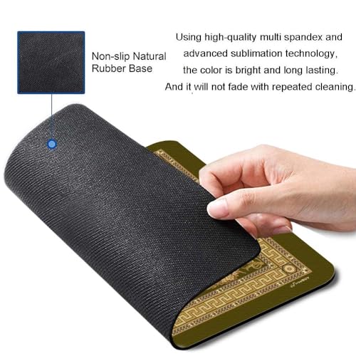 Image of Carpet Pattern Mousepad - Small Non-Slip Rubber Carpet Design Printed Computer Mouse Pad 19x22cm (FMP0231)