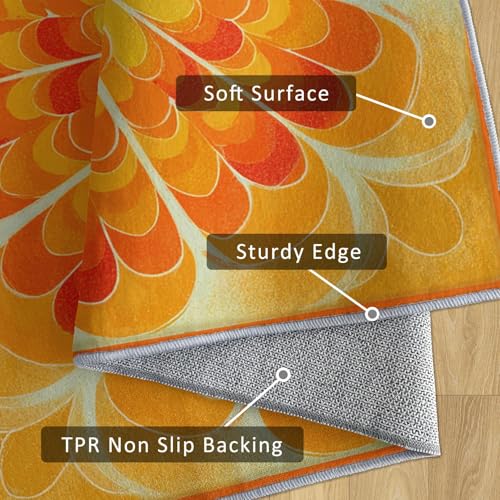 Tapis de salon rétro 120x120 cm idéal sous table basse chic - 7