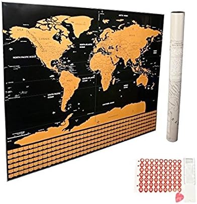 Scratch Off World Map 32" x 23"