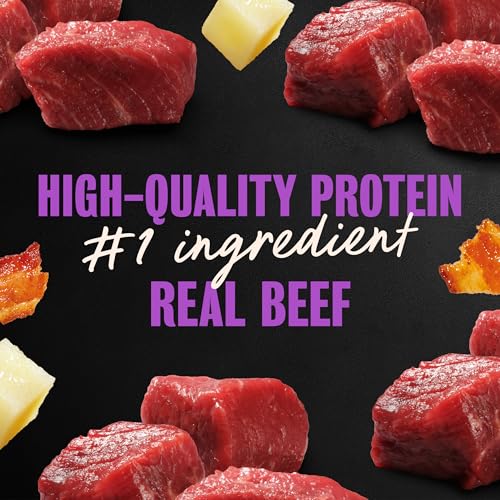 Image of Cesar Loaf & Topper Wet Dog Food, Filet, Bacon & Potato, 3.5 oz, 24 Count | Beef #1 ingredient, easy to digest, no fillers or added sugar, use as meal or food topper, easy peel trays