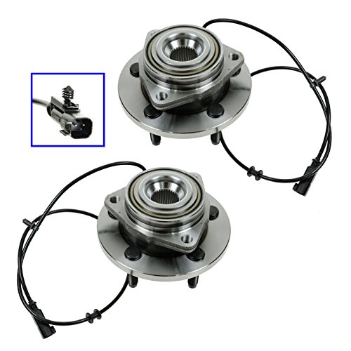 Image of TRQ Front Left and Right Wheel Bearing and Hub Assembly Set 2 Piece Compatible with 2006-2009 Dodge Durango 2007-2009 Chrysler Aspen