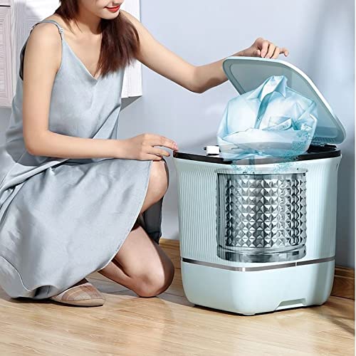 FSJJD 3 kg Mini Waschmaschine Hohe Temperaturen Kochen und Waschen Kleines halbautomatisches einzelnes Fass (Color : Blue) - Image 7