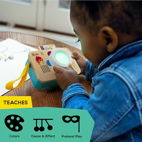 Baby Einstein, Hape Learning Lens Spielzeugkamera – Lernkamera Für Babys Ab 6 Monaten, Vermittelt Farben & Feinmotorik, 6 Farben In 4 Sprachen, 30+ Sätze, Melodien & Kameratöne