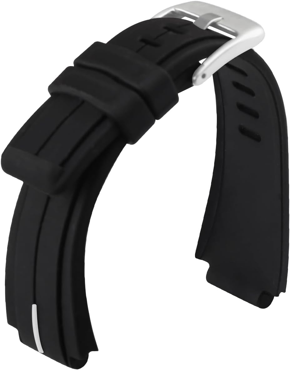 XIW Compatible for Timex T2N720 T2N721 T2N739 TW2T76500 TW2T76300 TW2T76400 24mm x16mm Rubber Watch Band Replacement for men Silicone Wirstband Strap women Wirst Bracelet