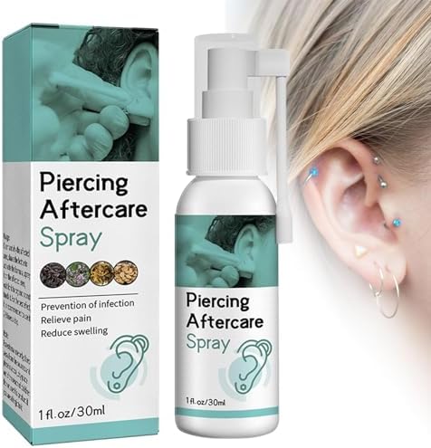 Body Piercing Care Spray - 30ml Cleaning Solution to Shrink Bumps...