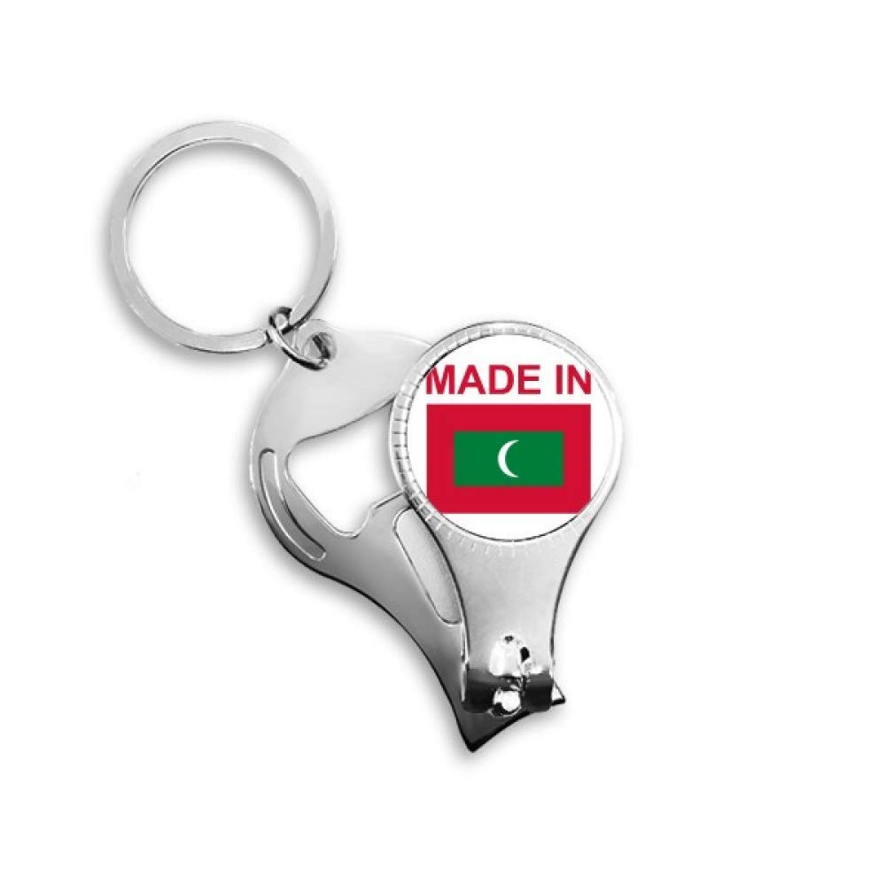 Pince à ongles porte-clés décapsuleur Maldives Country Love en métal