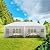 Outsunny 10' x 20' Large Party Tent, Outdoor Event Shelter, Gazebo Canopy with 4 Removable Window Sidewalls for Weddings, White