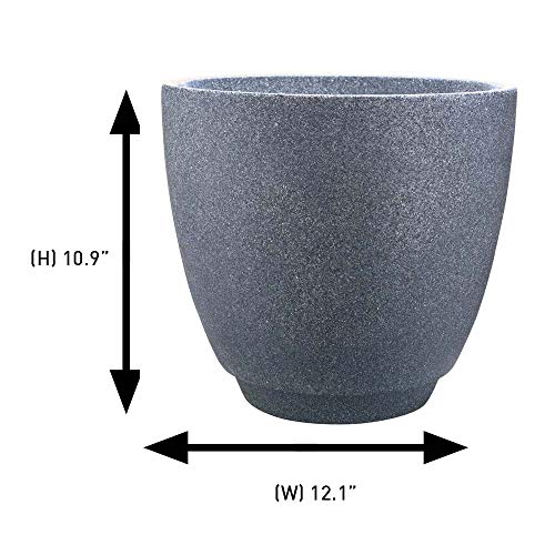 Southern Patio 20" Metro Poly-Resin Planter, Monzonite - Thumbnail 2